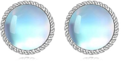 Mondstein Ohrstecker Sterling Silber Mondstein Ohrringe Mondstein Schmuck Geschenke für Damen Frauen