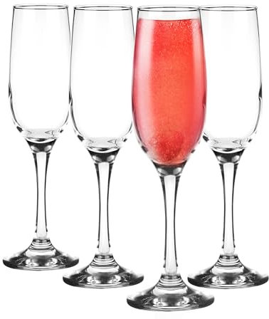 Glasmark KROSNO 1992 Sektgläser Set Gläser 4 Stück 200 ml Cocktailgläser Champagner Prosecco Glas Spülmaschinenfest