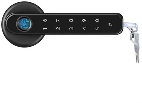 EpheyFIF Smart Door Lock, Fingerprint Door Lock, Indoor Smart Fingerprint Lock for Home Bedroom Hotel Office Apartment, Three Ways To Unlock, Peep Proof(black)