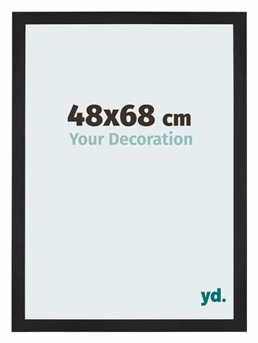 yd. Your Decoration - Puzzlerahmen 48x68 cm - Schwarz Gemasert - Puzzlerahmen 500-1000 Teile - Holz Bilderrahmen - Mura