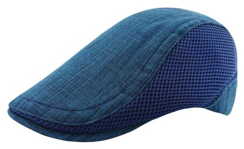 KeepSa Herren Rein Hanf Flatcap Gatsby Ivy Irish Hat Newsboy Schirmmütze