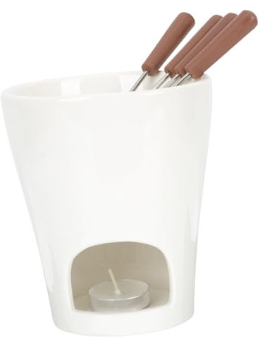 Ciieeo 1 Juego De Bonito Cuenco De Postre Velas Crisol para El Hogar Fondue De Mantequilla Accesorio De Cocina Olla De Chocolate Fuente De Fusión Fuente De Chocolate Cerámica De