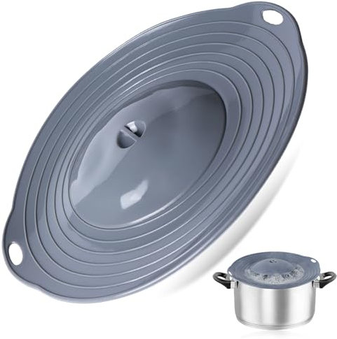Überkochschutz und Spritzschutz, 29 cm Silikon Überkochschutz für Töpfe Spritzschutz Topfdeckel Abdeckung Spill Stopper Deckel Silikon Topfdeckel für Töpfe von 16-28 cm