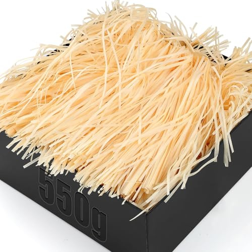 TXXATX Füllmaterial Geschenk 550g Geschreddertes Papier für Geschenkbox Verpackungsmaterial Champagner Hamper Shred mit Schleifen Raffia Füllmaterial für Pakete Festival Geschenkbox Präsentkorb