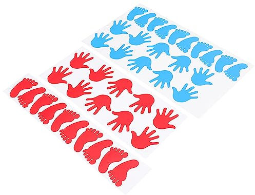 Warmhm 40 Stück Handabdruck-fußabdruck-aufkleber – Kinderzimmer- Baby-wandaufkleber Einfach Anzubringen Für Zuhause
