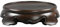 Base de bonsaï en bois pour vase, théière, pot de fleurs, artisanat, décoration sur pied - Base ronde pour petit pot de fleurs (marron)