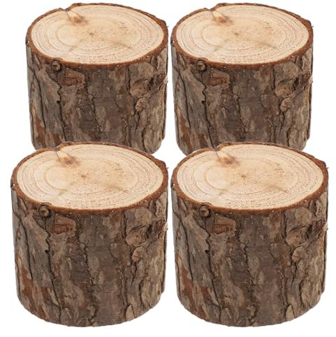 BAZEITFLOW 4pièces Support Floral Bois Ronde De Supports Tronc Arbre pour Arrangements Floraux Et Décorations De Maison pour Mariages Et Intérieurs