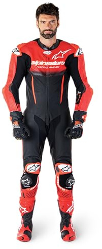Alpinestars GP-R7 1-Piece Motorcycle Leather Suit, black/red, 52