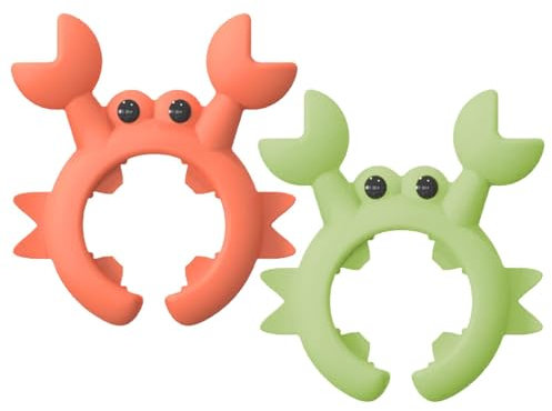 2 Pieces Silicone Crab Shaped Utensil Holder Crab Spoon Holder Crab Shovel Holder Crab Shaped Spatula Rack Heat-Resistant Pot Clip Spoon Rest Stove Top Spatula Holder