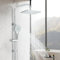 Cesinkin Colonne de Douche avec Douchette Chromé Ensemble de Douche en Acier Inoxydable avec Tête de Douche Carrée Robinet Douche avec Douchette 30x20cm
