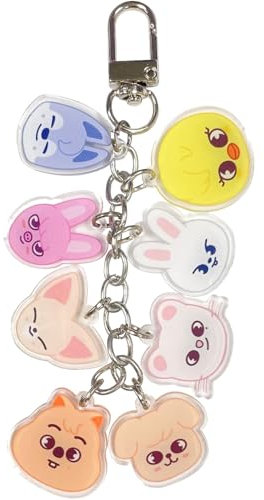 PYTRARTY Skz Schlüsselanhänger, SKZ Schlüssel Anhänger,Stry Keychains, schlüsselkette,Cute Schlüsselbund,Anhänger Fans,Merch