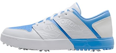 Nike Golf Air Jordan NU Retro 1 G Shoes - Black/Lucky Green/White 002, White/University Blue, 11.5 UK