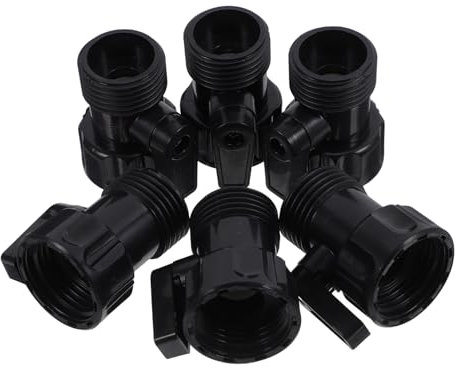 TOYANDONA 6pcs Garden Hose Shutoff Valve Repair Kit Plastic 3/4 Inch Ball Valve Expandable Water Hose Repair Coupling for Outdoor Gardening