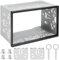 TYSM-CC Marco de Metal Premium para Radio Coche 2 DIN | Soporte Antivibración | Compatible con DVD, GPS | Instalación Sencilla y Diseño Moderno para Autos, Camiones, SUV