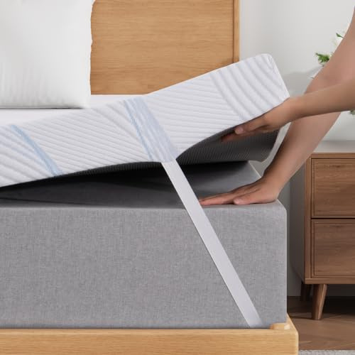 Sleremind King Size Mattress Toppers, Memory Foam Mattress Topper King Size Bed 7cm with Machine Washable Cover,Pressure Relief & Breathable,150 * 200 * 7cm