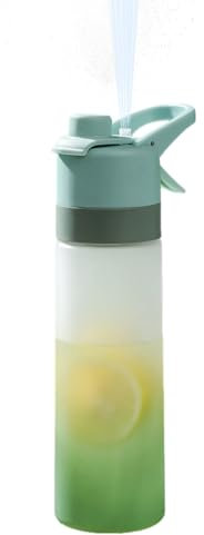 650 ml Misting Water Bottle, 2-in-1 Drinks and Spray Sports Bottle, Insulated Reusable Outdoor Activity Bottle with Adjustable Mist, Continuous Training Water Bottle for Jogging