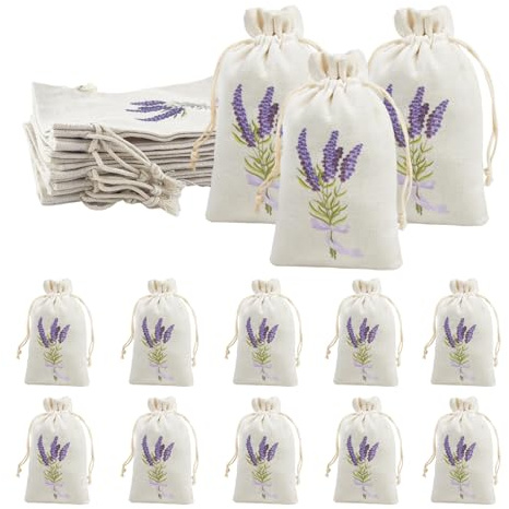 10 Stück Lavendelsäckchen zum Befüllen, Lavendelbeutel Beutel Leere, Säckchen für Lavendel, Lavendelsäckchen Leinen gegen Motten, Duftsäckchen Kleiderschrank für Lavendel, Gewürze