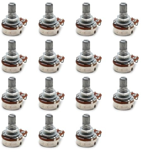 Osmond 15pcs A Type(Tone) Guitar Accessories 18MM Electric Guitar Small Potentiometer Tone Knob Modulation Switch Handle A500K