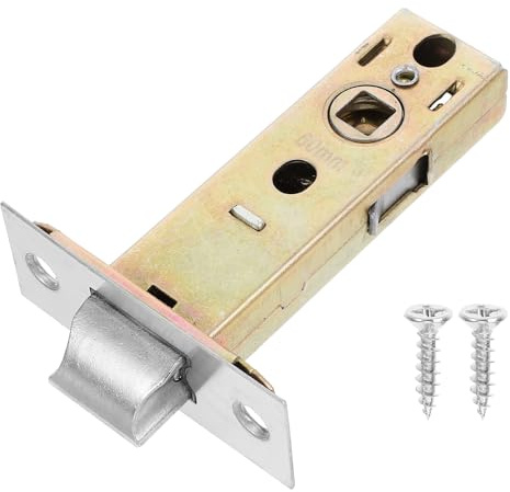 KOMBIUDA Tubular Mortice Latch Lever Handle 60mm Center Distance Door Latch Hardware Zinc-Plated Iron Door Lock Accessory Stainless Steel Screw