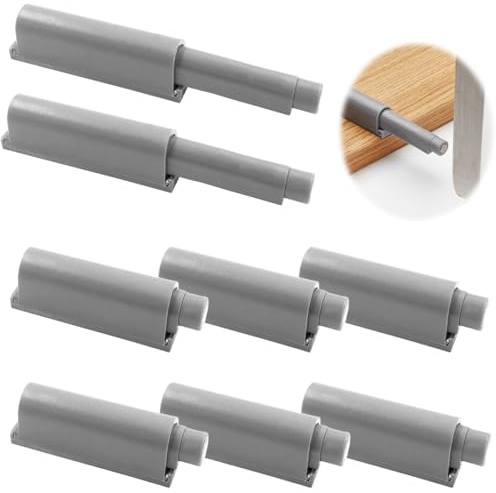 EJRUP Push to Open Türöffner 8 Stück Drucktüröffner Schrank Türöffner Push Open Magnet Tip On für Türen Beschlag Möbel Schubladen Drucköffner Schranktür Magnetschnäpper Drucktüröffner Druckschnapper
