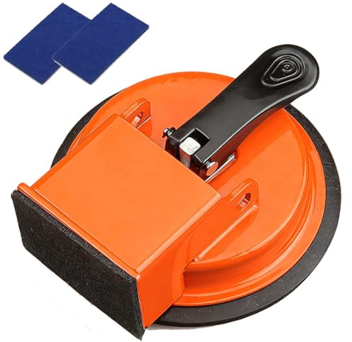 Floor Gap Fixer Tool, Laminat Saugnapf mit Klopffunktion, Saugnapf Laminat Reparatur Werkzeug, Bodenfugen Reparatur für Parkett, Holz, Fliesen und Vinylböden (Ohne Hammer,Orange)