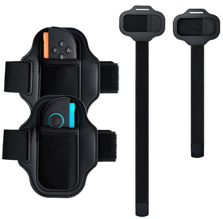 Wigearss 2 Stück Verstellbarer Sport Beingurt Leg Band für Nintendo Switch/Nintendo Switch 2 Joy-Con Controllers, Leg Strap für Nintendo Switch Sports Fußball, Ring Fit Adventure