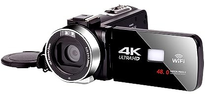 Videocamere Digitali 4K Blogger Live Cast Streaming Camcorder For UHD 18X Zoom Wifi Vlog Webcam Videoregistratore Cattura Facilmente Momenti Meravigliosi(32G SD Card,Cam)