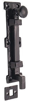 Kirkpatrick 1155C 6 x 1 3/4-inch Antique Malleable Iron Cranked Door Bolt - Black