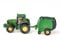 SIKU 1665, John Deere Traktor mit Ballenpresse inkl. 2 Ballen, Metal/Kunststoff, Grün, Bewegliche Teile