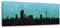 Essen-Skyline Wandbild Kunstdruck auf Leinwand/Skyline Essen Türkis (div. Größen) Bild fertig auf Keilrahmen ! Graffiti Like Banksy Art Gemälde Kunstdrucke, Wandbilder Bilder (40x120cm)