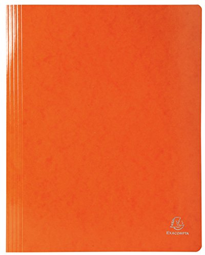 Exacompta 380809B Schnellhefter (Iderama, beschichteter Premium-Manila-Karton, wasserabweisend, 355g, A4) 1 Stück Orange