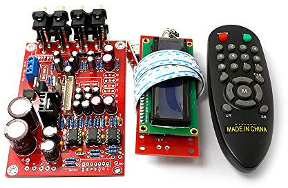 Lillyelectronics 5.1 M62446 Pre-amp Amplifier Board + Volume Remote Control for 6-Channel Audio Receiver, Amplifier, Media Player