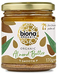 Biona Organic Almond Butter Smooth, 170g
