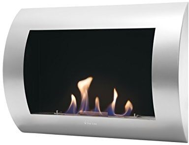 PURLINE INOX CLASIC Boden- oder Wandbio Ethanol Kamin, lackiert in Grau (Silber)