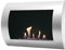 PURLINE INOX CLASIC Boden- oder Wandbio Ethanol Kamin, lackiert in Grau (Silber)