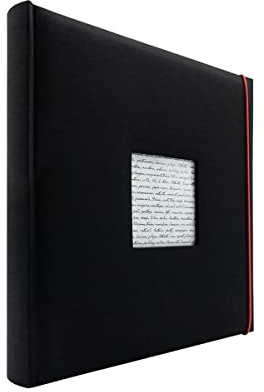 Panodia Fotoalbum Linea schwarz mit Taschen 500 Fotos 11x15cm