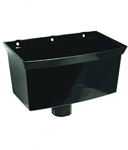 FLOPLAST 68mm Round Universal Gutter Hopper- Black