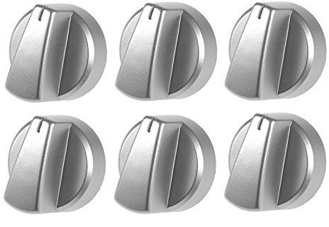 BELLING - Mando plateado para horno, vitrocerámica. Pack Quantity: 6