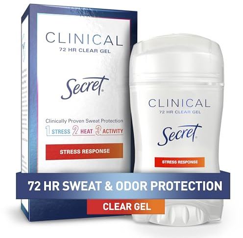 Secret Clinical Strength Clear Gel Stress Response Deodorant, 1.6 oz