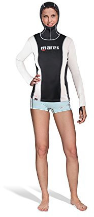 Mares Damen Tauchanzug FIRE Skin She Dives Long Sleeve mit Hood, Schwarz, XXS, 412848