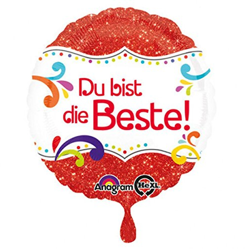 amscan 10087606 3409301 Folienballon Du bist die Beste