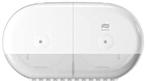 Tork SmartOne Distributeur murale Mini double pour papier toilette rouleau blanc T9, grande capacité, gamme Elevation, 682000