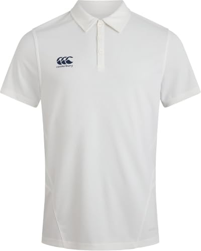Canterbury Polo Shirt | Cricket Whites | Vapodri Moisture Wicking Camisa de Polo Hombre (Pack de 1)