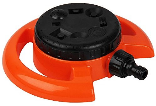 Gardebruk Rasensprenger 8 Sprühvariationen Sprengweite 6m Schlauchadapter Garten Viereckregner Schwenkregner Sprinkler