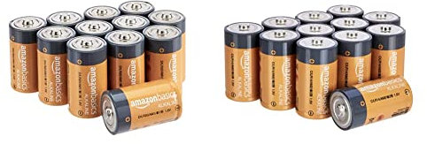 Amazon Basics D Cell Alkaline Batteries [Pack of 12] & C Cell Alkaline Batteries [Pack of 12]