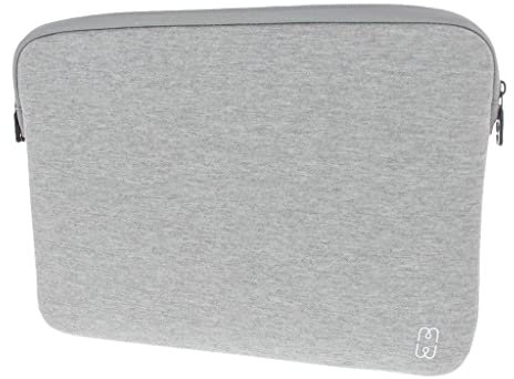 MW Funda para Portátil Compatible con Apple Macbook Pro 13 - Funda para Portátil con Memory Foam Acolchada - Funda Protectora para Portátil con Cremallera Anti-Rayado - Básico (13, Gris/Blanco)