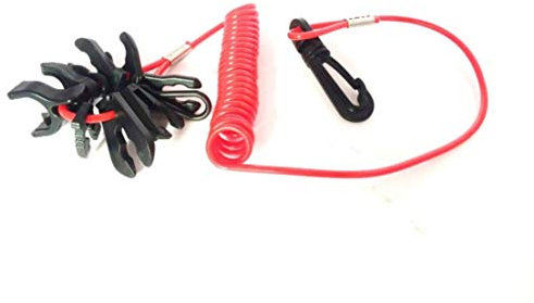 ITACO YAMASCO Boot Außenbord Motor Universal 10 Key Kill Switch Lanyard ersetzt Honda Suzuki, Mercury Johnson Evinrude OMC, Tohatsu Suzuki Kawasaki w/gewickelt Lanyard Motor