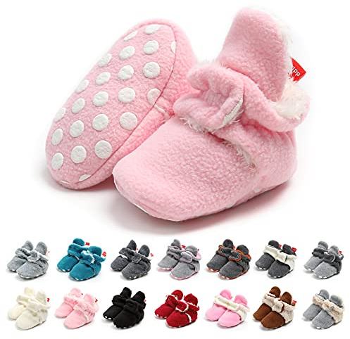 EDOTON Bottes Bande pour Bébé Unisex, Garder au Chaud Doux Sole Bottes de Neige Berceau Chaussures Enfant Bottes Adapté pour 0-18 Mois Bébé