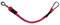 ARBO-INOX® - Anbindestrick für Anhänger - mit Karabiner und Panikhaken - Kunststoffüberzug (Rot)
