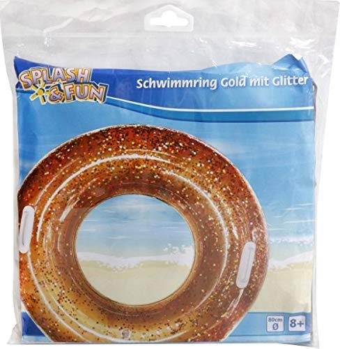Splash & Fun Schwimmring Gold mit Glitter